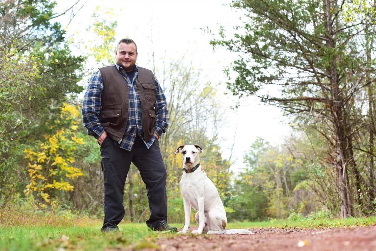 Dave Shade and his dog.