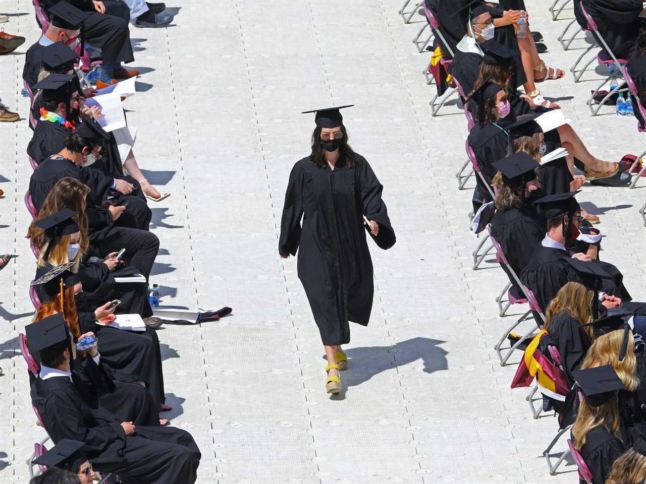 a college graduation ceremony during the pandemic