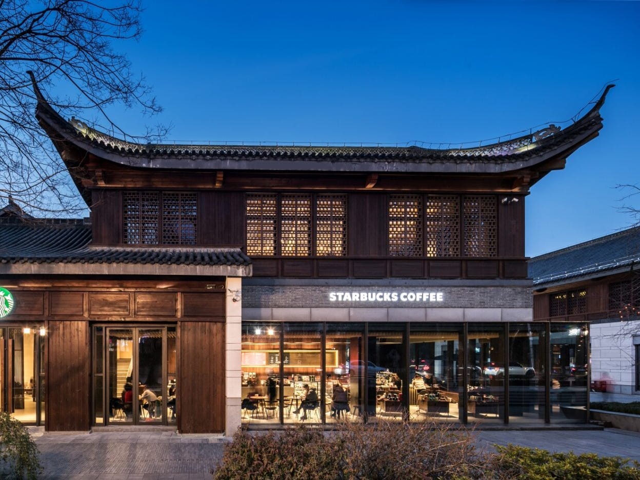 Starbucks location in Yangzhou, China.