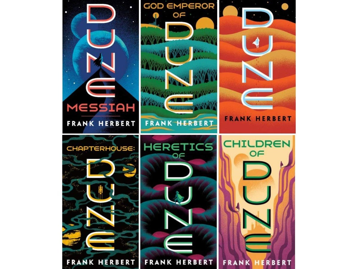 The covers of the Complete Dune Series Set ( 6 Books )