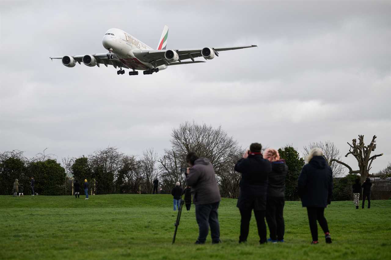 Planes struggled to land at Heathrow airport.