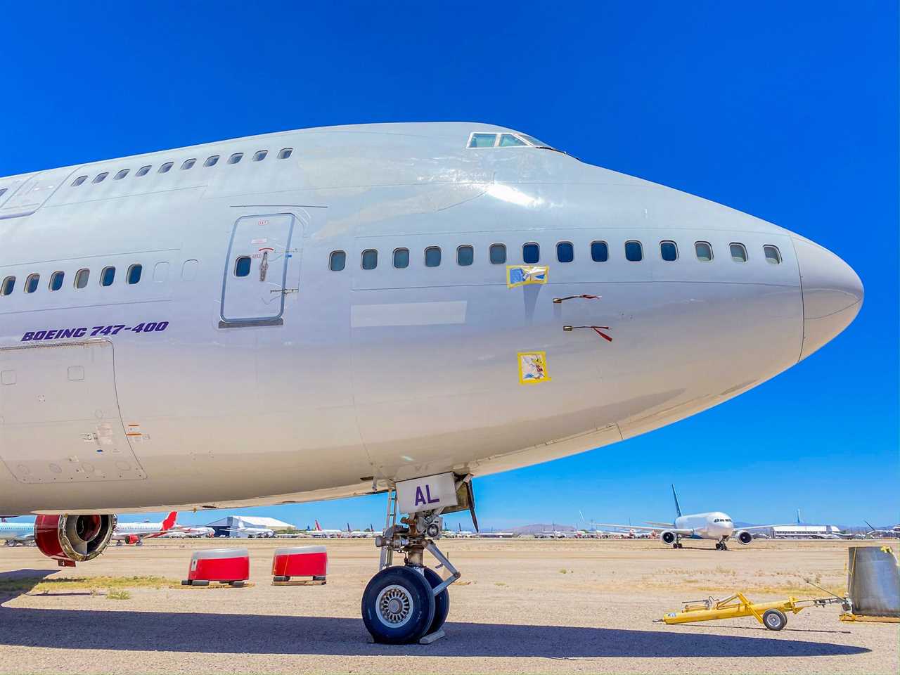 A stored aircraft in Pinal Airpark in Marana, Arizona — Pinal Airpark Tour 2021