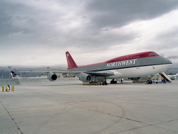 Northwest's 747-400.