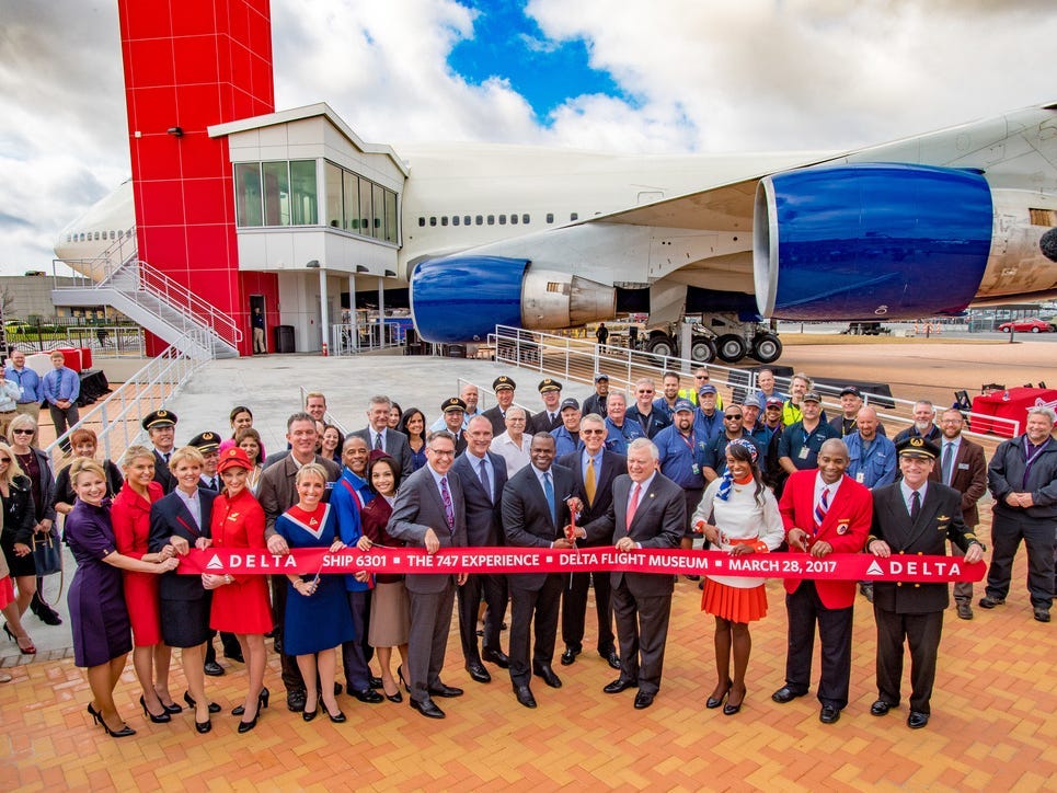 Delta Flight Museum 747 opening.